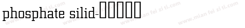 phosphate silid字体转换